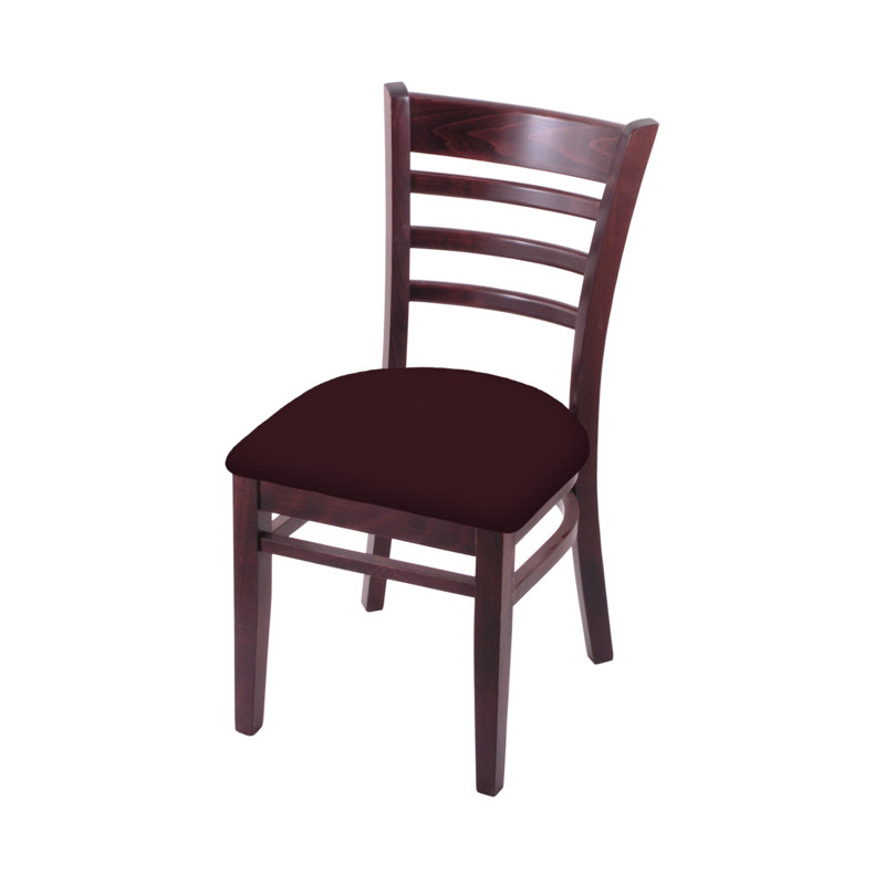 18'' H Upholstered Beech Side Chair, Dark Cherry, Canter Bordeaux