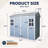 8 ft x 4 ft Outdoor Storage Shed with Two-Window and Double-Door, Plastic Shed with Floor for Garden,Patio,Yard,Lawn(W540S00045)(W540S00074)(W540S00055)