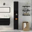  Bathroom Cabinet Oak 30 X 30 X 190 Cm Engineered Wood