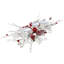 Porte-bougie de Noël avec baies et flocons de neige - 24 po - rouge et blanc