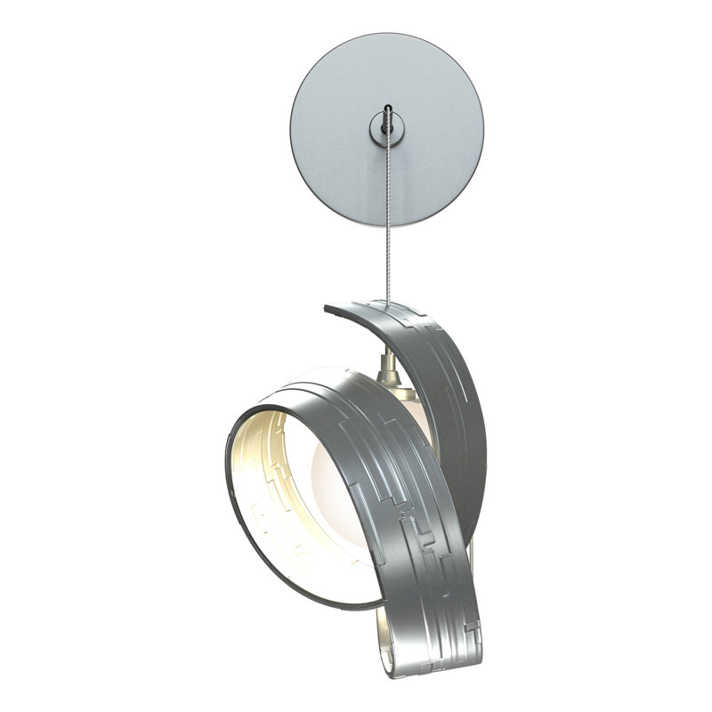 Riza Aluminum Armed Sconce, Vintage Platinum