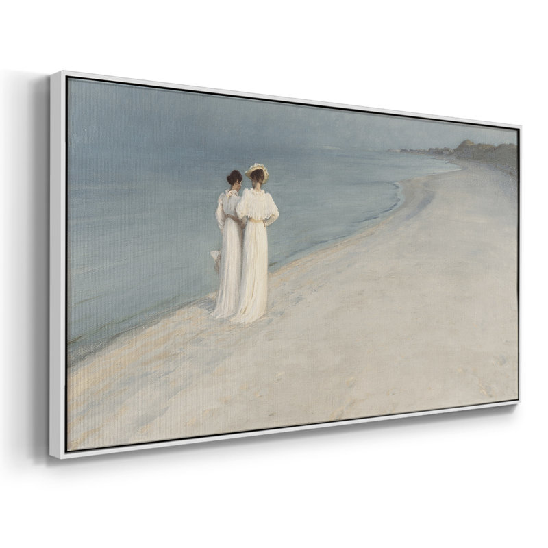 Série paysage - Dxlix - Toile tendue avec châssis encadré - Prêt à être accroché, H 25 po x l 49 po, Blanc