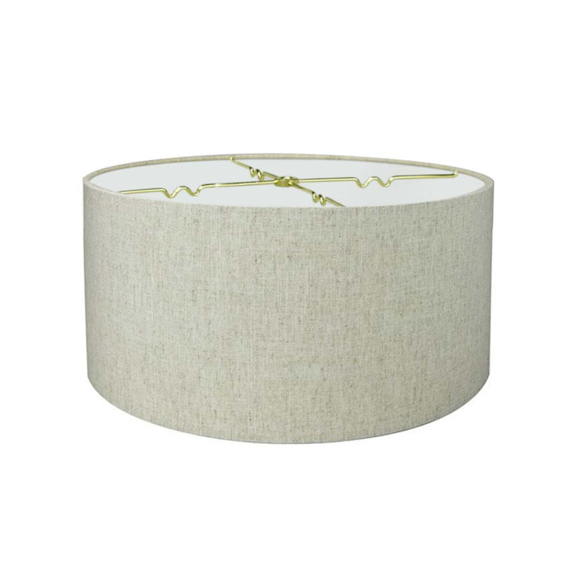 16x16x9 Textured Oatmeal Hardback Drum Lampshade
