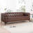 Modern Square Arm 3-Seater Sofa With Detachable Cushion And Stylish Design