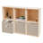 Modern Floor-Standing Solid Wood Display Shelf, 35.43" W Versatile 6-Cube Bookcase with Mortise & Tenon Joints