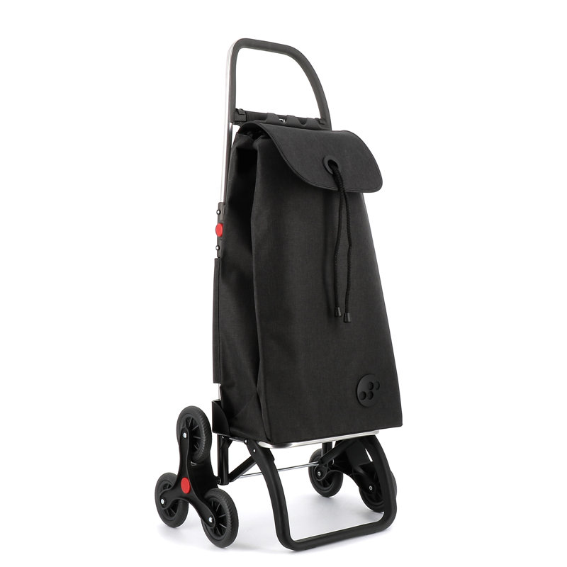 Shopping Trolley Rolser I-Max Tweed 6 Wheels Stair Climbers Foldable, Black