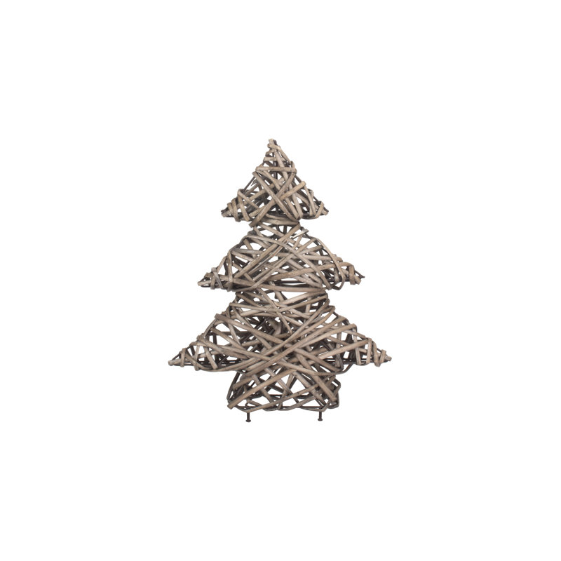 Wicker Antique Wash Table Top Christmas Tree