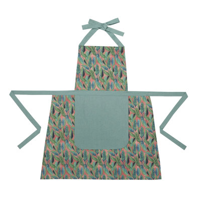 Botanicals on Blush Cotton Kitchen Apron