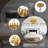 5-Light Dimmable Gold Leaf Tiered Chandelier