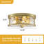 Plafonnier encastré 3 lumières en verre martelé transparent-1031460443