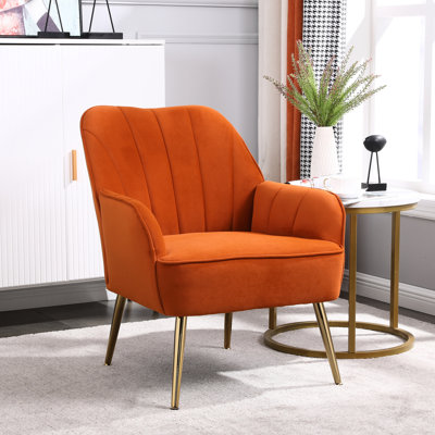 Fauteuil moderne en velours avec rembourrage en mousse pour décoration de salon Bureau de chambre à coucher élégant