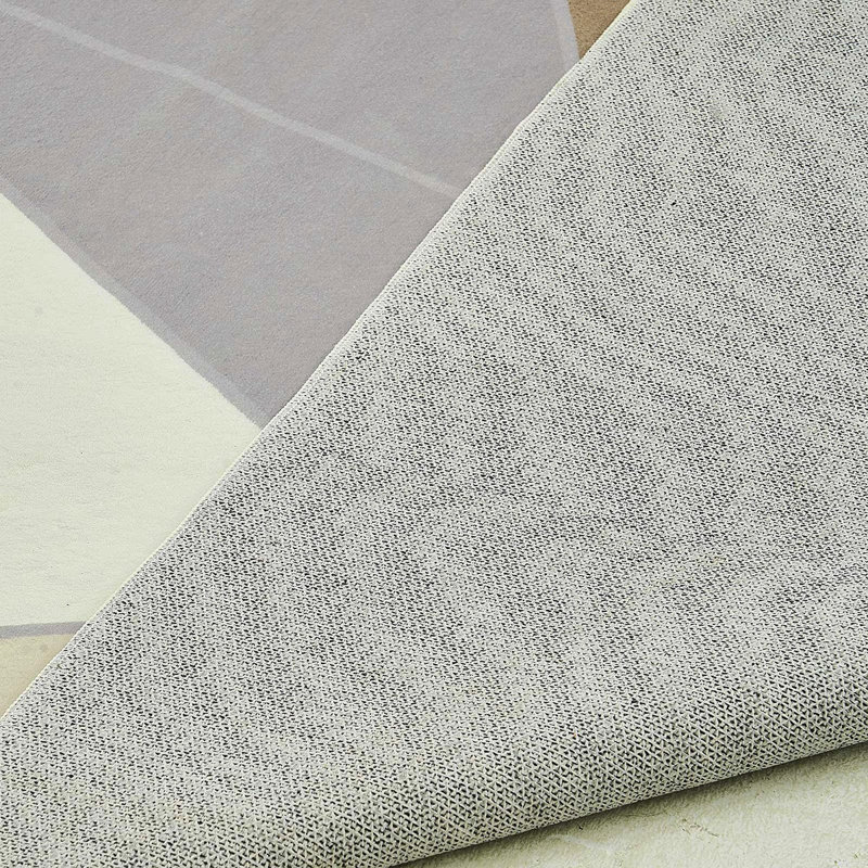 Large Area Rug 5 X 7 Ft Anti-Skid Tear-Resistant Floor Mat Modern Charcoal Gray