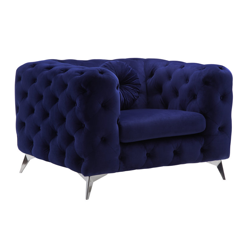 Fauteuil Godsey, Tissu bleu