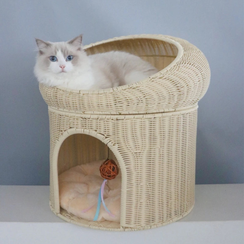 Khaleesi Wool Pet Bed, Beige