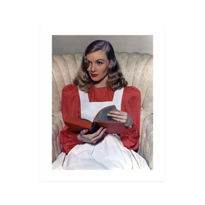 " Veronica Lake Sitting On Armchair "
