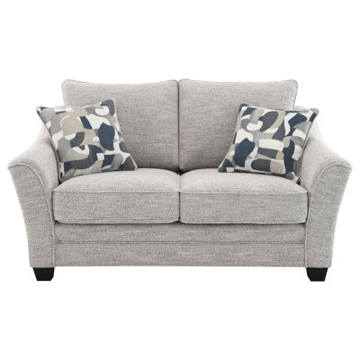 Erihanna Boucle Upholstered Loveseat Light Grey