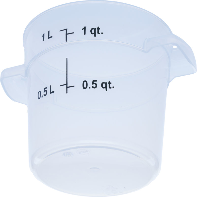 Contenant alimentaire rond 1 pte - transparent, Transparent