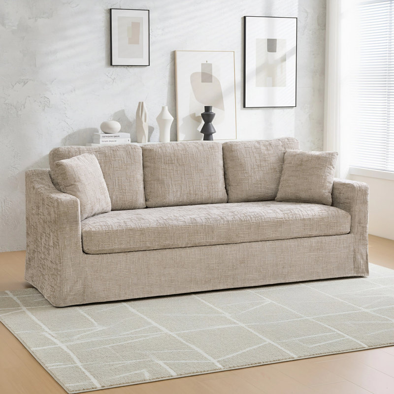 Canapé l 84 po à 3 sièges avec 2 coussins, Blé