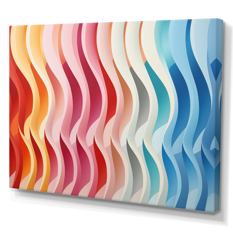" Opt Straight Line Delirum III ", 24" H x 32" W x 1" D, Wrapped Canvas