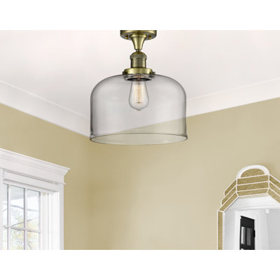 Bell - 1 Light 12" Semi-Flush Mount