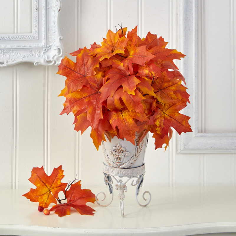 Pot de fleurs en érable artificiel 20 po, Orangé