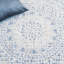 Tapis ivoire / bleu en laine et coton touffetés à la main ébène-1150689430