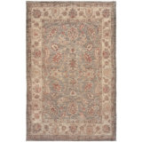 Agra Wool Oriental Area Rug in Beige