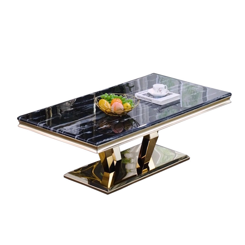 Table basse Gentas, Noir / or