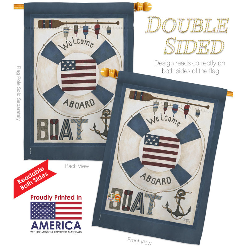 Double Sided 40'' H x 28'' W Polyester House Flag