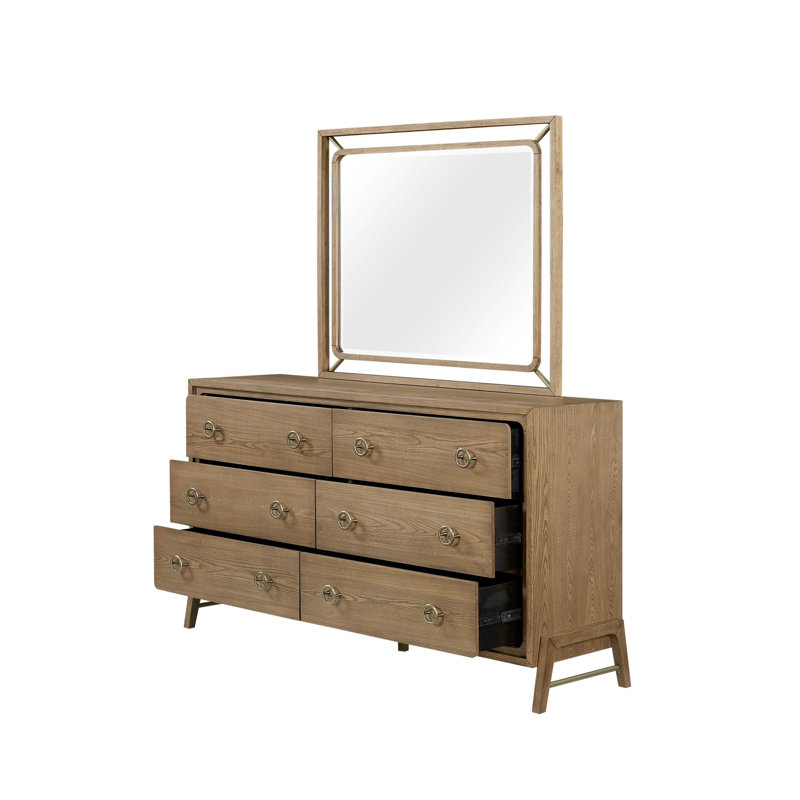 Commode 6 tiroirs au fini latté