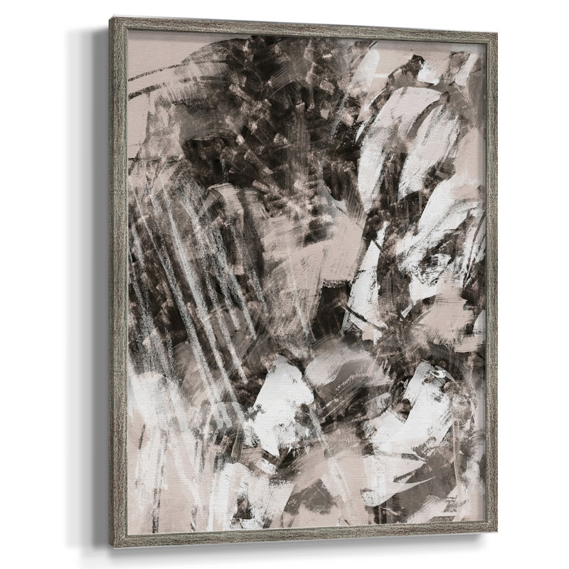 «Blush Blackboard I», reproduction encadrée - bois massif, H 15 po x l 12 po