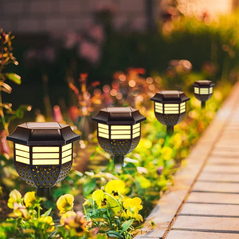 Satin Black Solar Powered Integrated LED Pathway Light Kit Pack