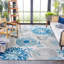 Kellems Indoor/Outdoor Grey/Royal Blue Rug-247246187