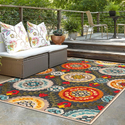 Tapis Bungalow Rose Oualida Caimin