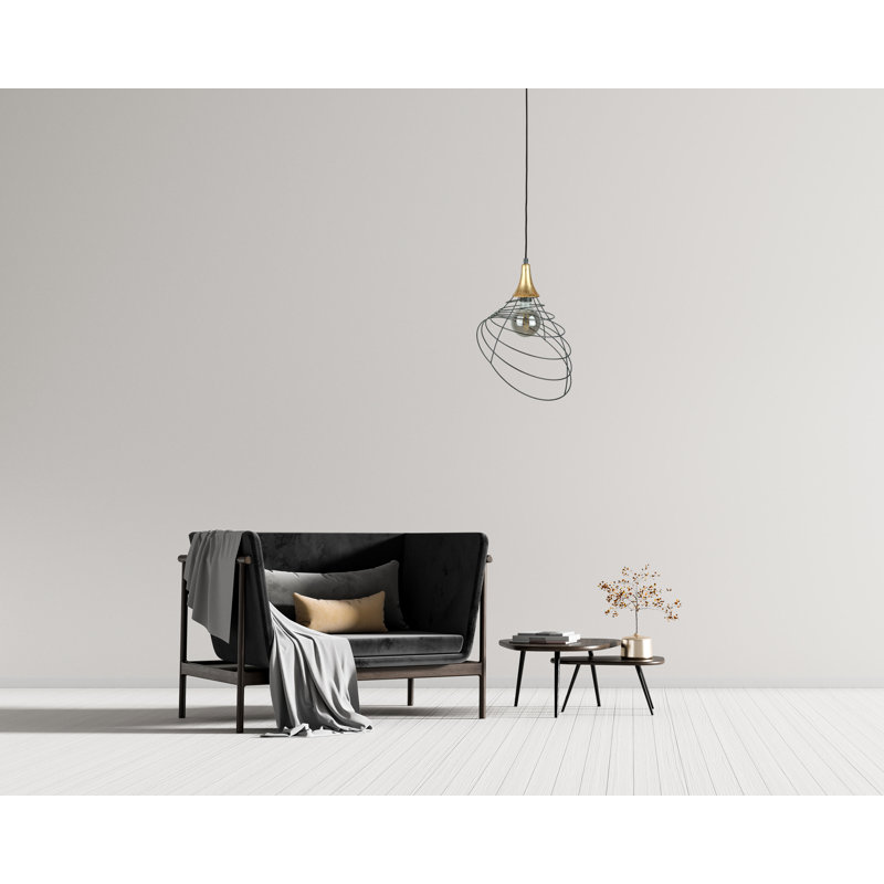 Tayeb 1 - Light Single Pendant, Black/Gold