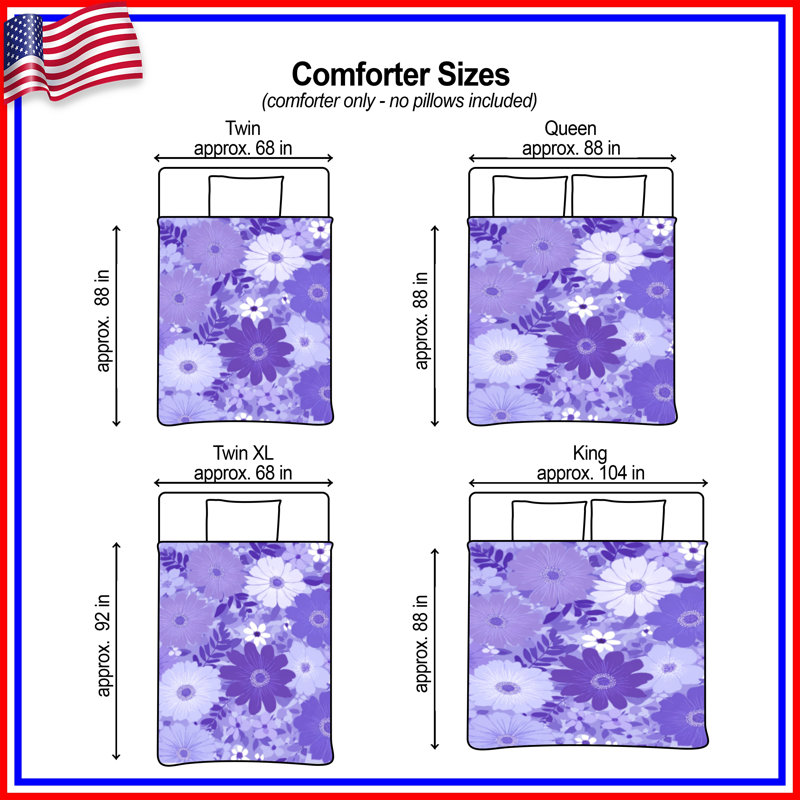 Fleurs, édredon floral, bohème bohémien, Twin Extra Long Comforter, Motif floral mauve clair