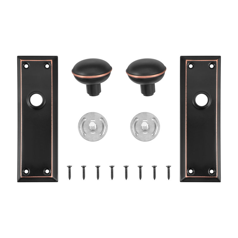 Fausse poignée de porte Coolnews, Bronze frotté à l'huile, Faux bouton double