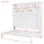 Grand lit escamotable mural avec tablettes supérieures et USB