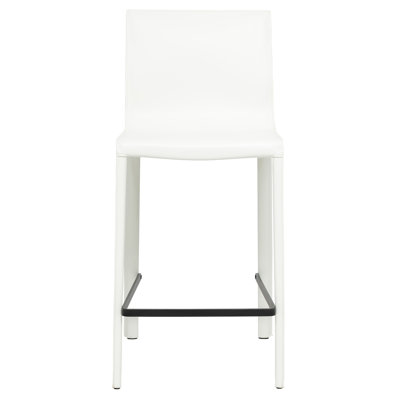 Upholstered Counter Stool with Metal Frame