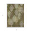 Tapis extérieur lavable floral vert artichaut 3 pi x 5 pi vert olive et gris