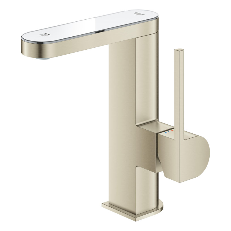 Robinet pour salle de bain à un trou avec ensemble de drain plus, Nickel brossé Infinity