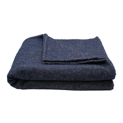 Jacques Wool Blend Washable Chevron Blanket