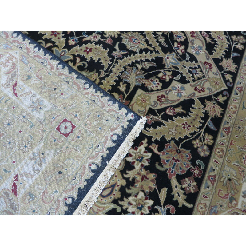 Tapis zone en laine noué la 6 pi x 8 pi 11 po one-of-kind Stith
