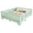 Full Montessori Floor Bed with Door & Rails, Low-Profile Kids Floor Bed with Slats, No Box Spring Needed,Mint Green-514921241-514921240