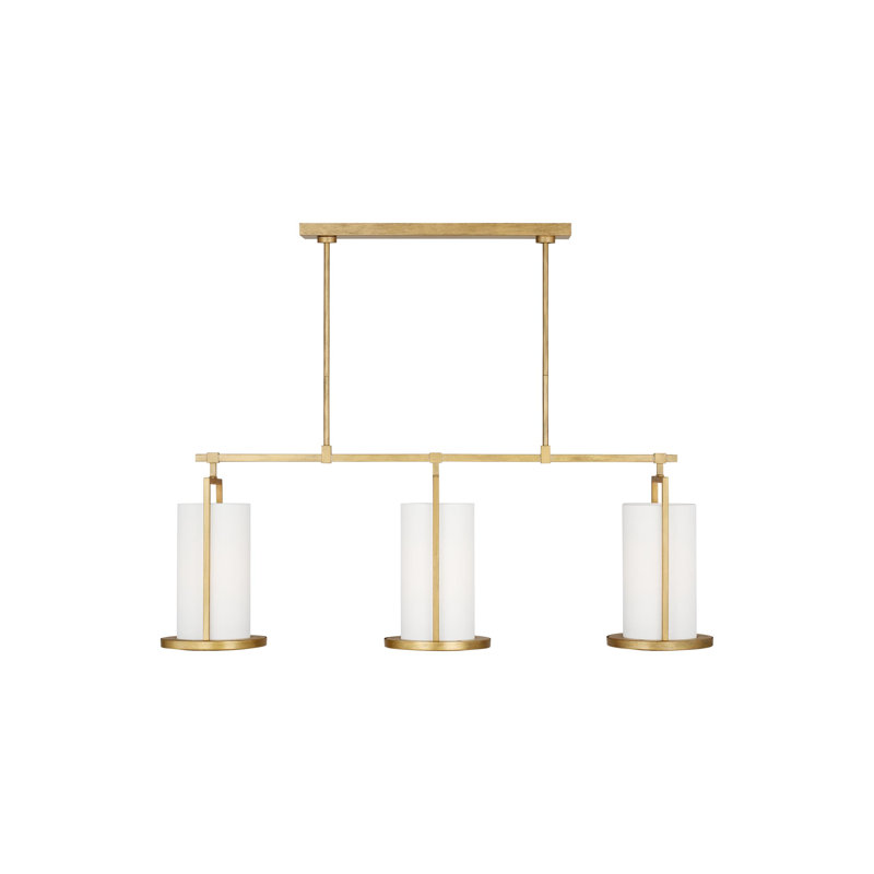 3 - Light Kitchen Island Pendant, Coastal Gild