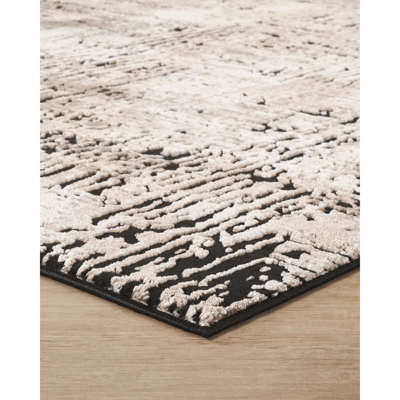 Denelda Living Room Area Rug Metallic Sheen Modern Illusion Design Mocha, Rectangle 160 x 230 cm