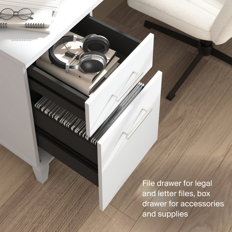 Paelynn 72” L-Shaped Sit to Stand Desk with Hutch, Adjustable Height, Storage, Modern Wood, White, White