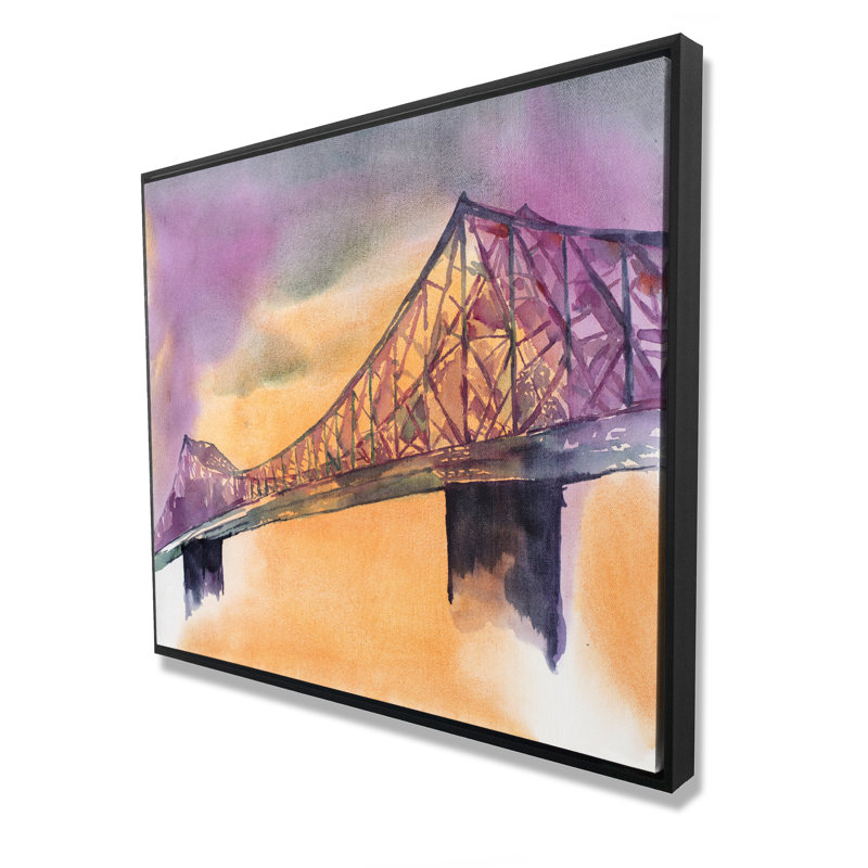 Montreal Jacques-Cartier Bridge Framed Canvas | Home Decor