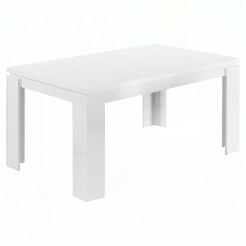 Table de salle à manger rectangulaire, Blanc