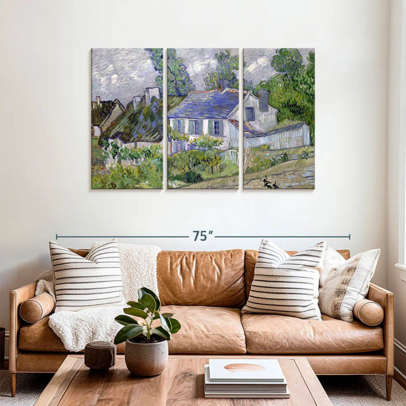 Alvord Houses At Auvers, 36" H x 57" W